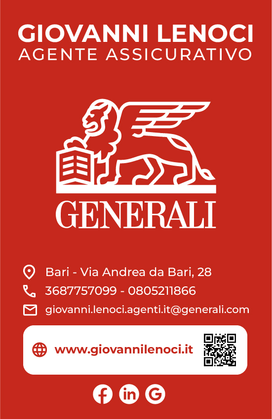 Biglietto da visita Giovanni Lenoci — Agente Assicurativo Generali